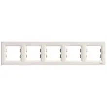 Schneider ASFORA krycí rámeček pětinásobný CREAM