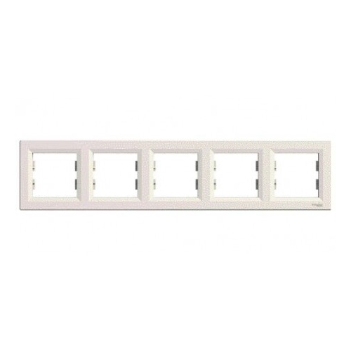 Schneider ASFORA krycí rámeček pětinásobný CREAM