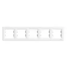 Schneider ASFORA krycí rámeček pětinásobný POLAR