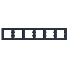 Schneider ASFORA krycí rámeček šestínásobný ANTRACIT