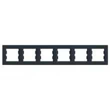 Schneider ASFORA krycí rámeček šestínásobný ANTRACIT