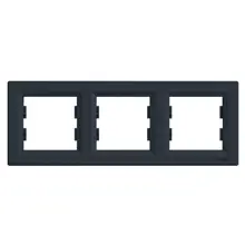 Schneider ASFORA krycí rámeček trojnásobný ANTRACIT