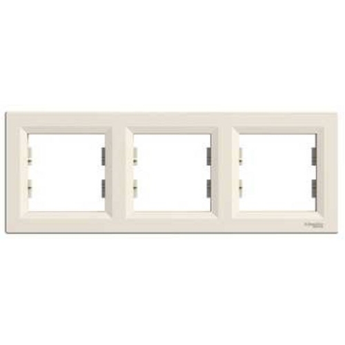 Schneider ASFORA krycí rámeček trojnásobný CREAM