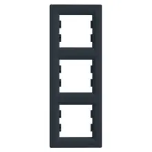 Schneider ASFORA krycí rámeček trojnásobný vertikální ANTRACIT