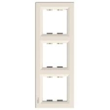 Schneider ASFORA krycí rámeček trojnásobný vertikální CREAM