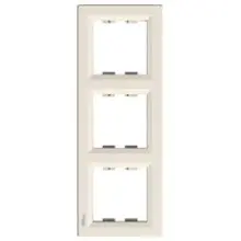 Schneider ASFORA krycí rámeček trojnásobný vertikální CREAM