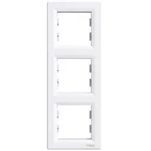 Schneider ASFORA krycí rámeček trojnásobný vertikální POLAR