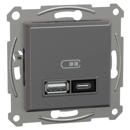 Schneider ASFORA zásuvka nabíjecí USB A+C 3A antracit