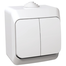 Schneider CEDAR PLUS sériový přepínač r. 5So IP44 s orien.kontrolkou bílá