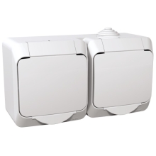 Schneider CEDAR PLUS zásuvka dvojnásobná 230V 16A 2P+PE IP44 bílá