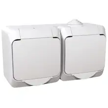 Schneider CEDAR PLUS zásuvka dvojnásobná 230V 16A 2P+PE IP44 bílá