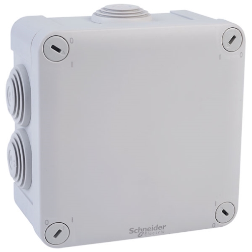 Schneider krabice na omítku MUREVA 150x105x55 RAL7035 průchodky