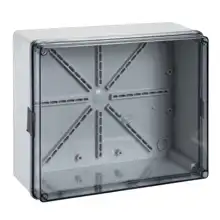 Schneider krabice na omítku MUREVA AS45T 240x190x90mm IP56 ;šedá průhl.