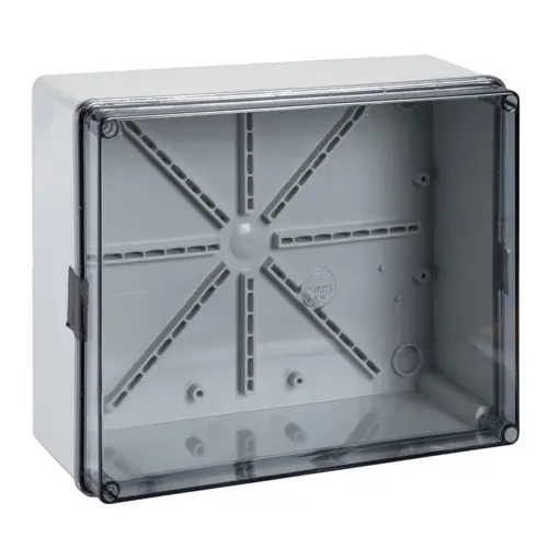 Schneider krabice na omítku MUREVA AS45T 240x190x90mm IP56 ;šedá průhl.