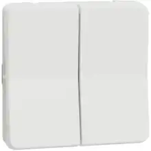 Schneider MUREVA strojek 2modul střídavý spínač c.6+6 dvojitý IP55 ; bílá