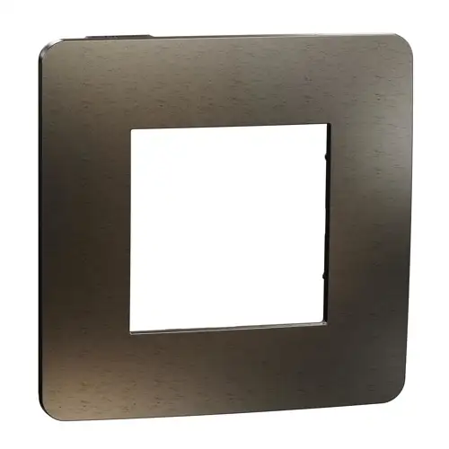 Schneider N.UNICA.Studio.Metal ram.kryci jednonásobný ; Dark.Aluminium/černá