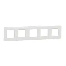 Schneider N.UNICA.Studio.Outline ram.kryci pětinásobný ; bílá