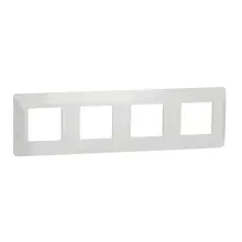 Schneider N.UNICA.Studio ram.kryci čtyřnásobný ; bílá