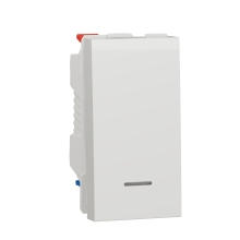 Schneider Nová UNICA strojek 1modul spínač střídavý c.6Ss; bílá s nul.svorkou