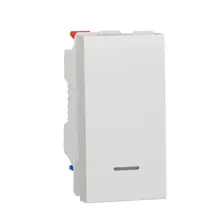 Schneider Nová UNICA strojek 1modul spínač střídavý c.6Ss; bílá s nul.svorkou