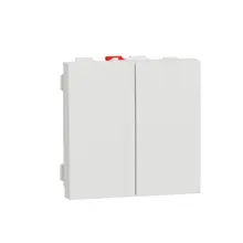 Schneider Nová UNICA strojek 2modul spínač střídavý c.6+6 dvojitý; bílá