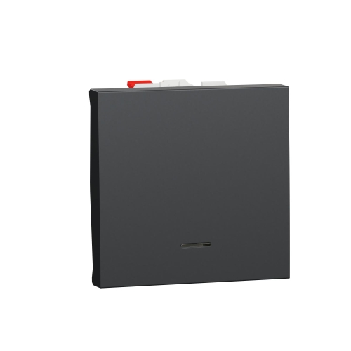 Schneider Nová UNICA strojek 2modul spínač střídavý c.6Ss; antracit s nul.svork.