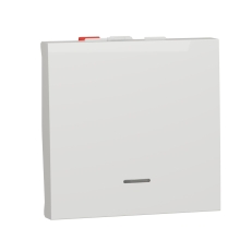 Schneider Nová UNICA strojek 2modul spínač střídavý c.6Ss; bílá s nul.svorkou