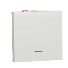 Schneider Nová UNICA strojek 2modul spínač střídavý c.6Ss; bílá s nul.svorkou