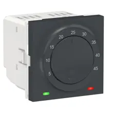 Schneider Nová UNICA strojek 2modul termostat otočný podlah.(s čidlem); antracit