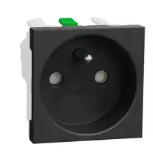 Schneider Nová UNICA strojek 2modul zásuvka síťová 2P/PE;antr. Bezšroub. svorky