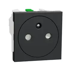 Schneider Nová UNICA strojek 2modul zásuvka síťová 2P/PE; antracit bezšr. skrytá