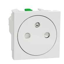 Schneider Nová UNICA strojek 2modul zásuvka síťová 2P/PE; bílá bezšr. skrytá