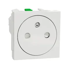 Schneider Nová UNICA strojek 2modul zásuvka síťová 2P/PE; bílá bezšr. skrytá