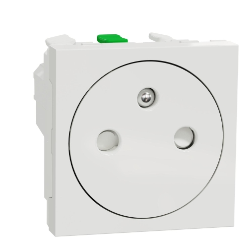 Schneider Nová UNICA strojek 2modul zásuvka síťová 2P/PE; bílá bezšr. skrytá