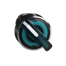 Schneider otočná ovládací hlavice prosvětlená zB4BK1233 2pev.polohy zelená