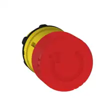 Schneider ovládací hlavice stiskací s hřibovým knoflíkem s aretací -rudá