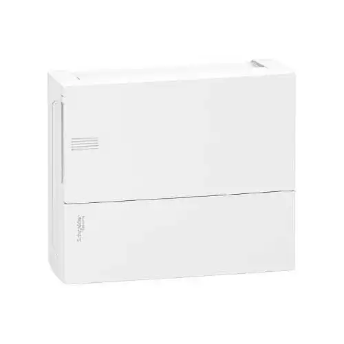 Schneider rozvodnice na omítku Mini.Pragma 12mod. IP40 plná dvířka bílá N/PE