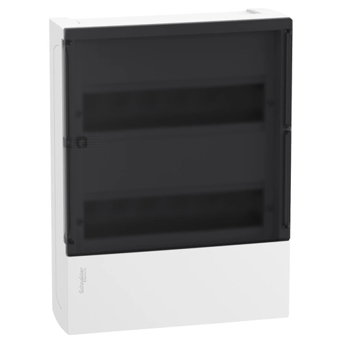 Schneider rozvodnice na omítku Mini.Pragma 24mod. IP40 kouř.dvířka bílá N/PE