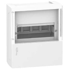 Schneider rozvodnice na omítku Mini.Pragma 8mod. IP40 kouř.dvířka bílá N/PE