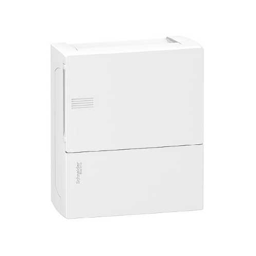 Schneider rozvodnice na omítku Mini.Pragma 8mod. IP40 plná.dvířka bílá N/PE