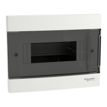 Schneider rozvodnice pod omítku Easy9.EU 8mod. IP40 průhledná dvířka bílá N/PE