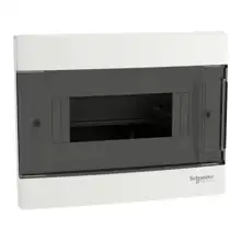 Schneider rozvodnice pod omítku Easy9.EU 8mod. IP40 průhledná dvířka bílá N/PE
