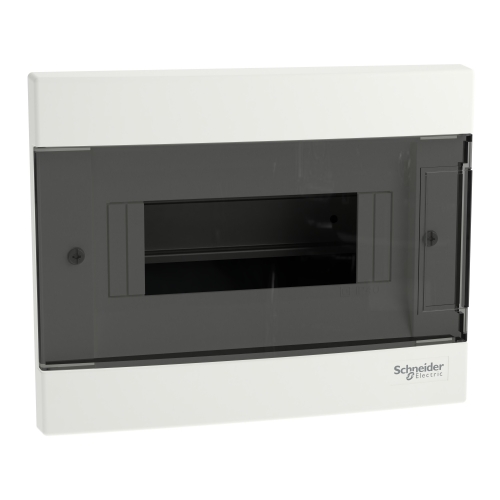 Schneider rozvodnice pod omítku Easy9.EU 8mod. IP40 průhledná dvířka bílá N/PE