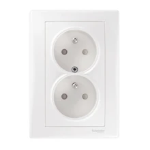 Schneider SEDNA komplet dvojnásobný zásuv.síťová 2P+PE POLAR