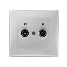 Schneider SEDNA komplet jednonásobný zásuv.anténní TV-R ALU