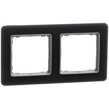 Schneider SEDNA krycí rámeček dvojnásobný kouřové sklo