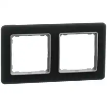 Schneider SEDNA krycí rámeček dvojnásobný kouřové sklo