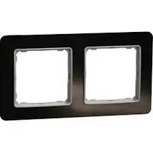 Schneider SEDNA krycí rámeček dvojnásobný tmavé sklo