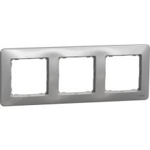 Schneider SEDNA krycí rámeček trojnásobný aluminium