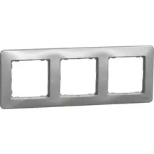 Schneider SEDNA krycí rámeček trojnásobný aluminium